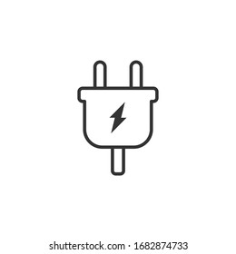 plug icon template color editable. plug symbol vector sign isolated on white background.