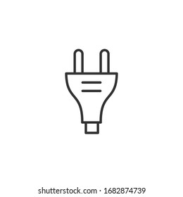plug icon template color editable. plug symbol vector sign isolated on white background.