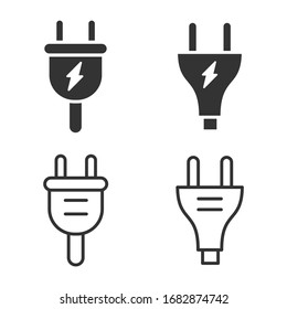 plug icon template color editable. plug symbol vector sign isolated on white background.