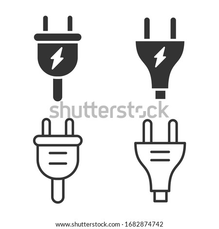 plug icon template color editable. plug symbol vector sign isolated on white background.