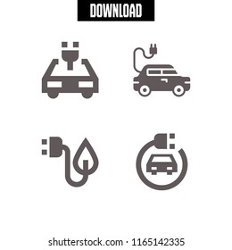 plug icon. This set with electricity and electric car vector icons for mobile and web