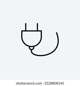 Plug icon in tree different line stroke sizes.