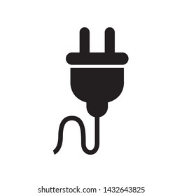 Plug in icon in trendy flat style design. Vector graphic illustration. Suitable for website design, logo, app, and ui. EPS 10.