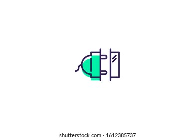 Plug icon in trendy flat style isolated on white background vector illustration