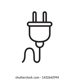 Plug in icon in trendy outline style design. Vector graphic illustration. Suitable for website design, logo, app, and ui. Editable vector stroke. EPS 10.