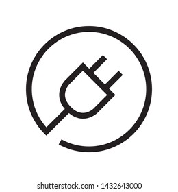 Plug in icon in trendy outline style design. Vector graphic illustration. Suitable for website design, logo, app, and ui. Editable vector stroke. EPS 10.