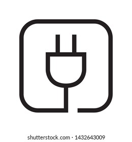 Plug in icon in trendy outline style design. Vector graphic illustration. Suitable for website design, logo, app, and ui. Editable vector stroke. EPS 10.