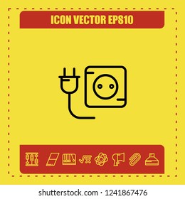 Plug icon vector