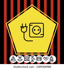 Plug icon vector