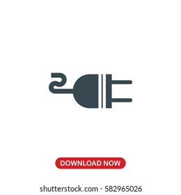 Plug in icon vector