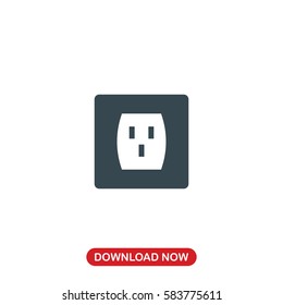 Plug in icon vector