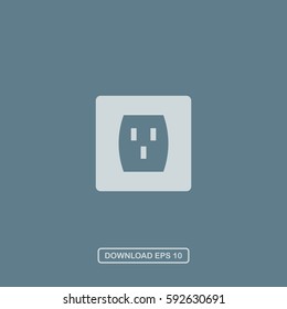 Plug in icon vector