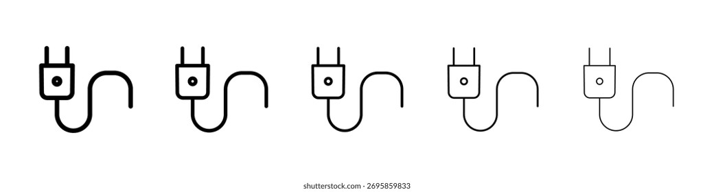 Ilustración de Arte vectorial de icono de enchufe