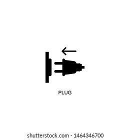 plug icon vector black design
