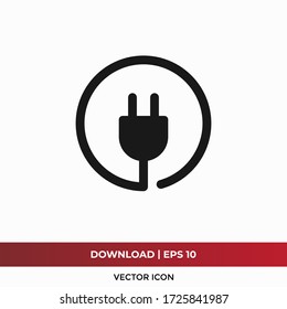 Plug Icon Vector. Electric Plug Sign