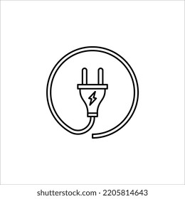 Plug icon vector. Electric plug sign on white background. EPS 10