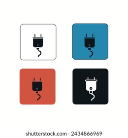 Plug icon vector. Electric plug sign Vector