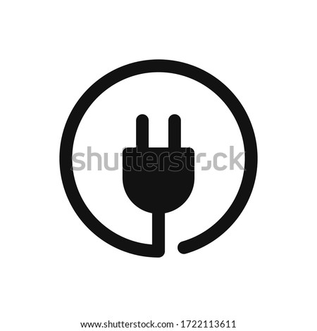 Plug icon vector. Electric plug sign