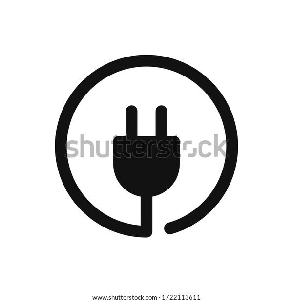 Plug icon vector.\
Electric plug sign