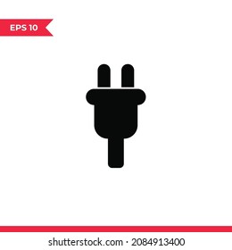 Plug icon vector. Energy sign