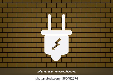 Plug icon vector illustration.