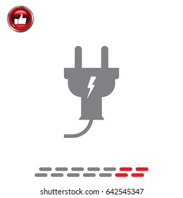 plug icon, vector illustration