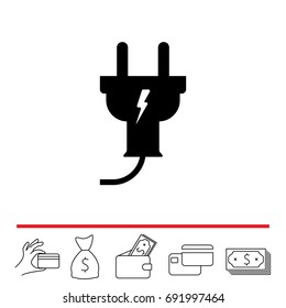 plug icon, vector illustration