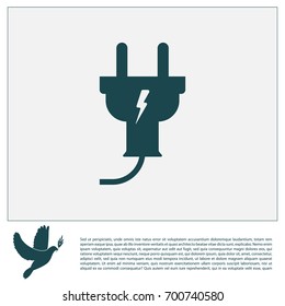 plug icon, vector illustration