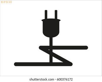 plug, icon, vector illustration eps10