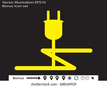 plug, icon, vector illustration eps10
