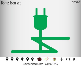 plug, icon, vector illustration eps10