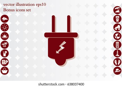 Plug icon vector illustration eps10.