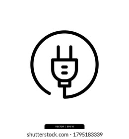 plug  icon vector illustration logo template 