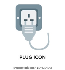 Plug icon vector isolated on white background for your web and mobile app design, Plug logo concept