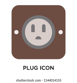 Plug icon vector isolated on white background for your web and mobile app design, Plug logo concept