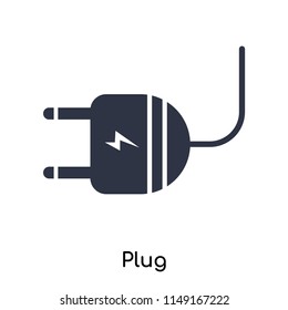 Plug icon vector isolated on white background for your web and mobile app design, Plug logo concept