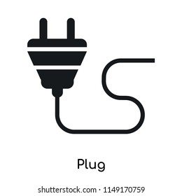Plug icon vector isolated on white background for your web and mobile app design, Plug logo concept