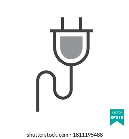 Plug icon vector. Movie & Video Icon Concept. Eps10 vector illustration.