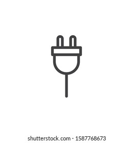plug icon vector on white background