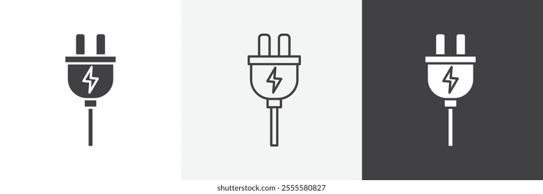 Plug icon vector set for ui designs