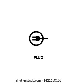 plug icon vector. plug sign on white background. plug icon for web and app