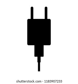 Plug icon vector , silhouette, logo on white background