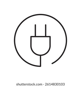 Plug Icon Vector Symbol Design Illustration. Plug cable flat style eps 10. isolated vector