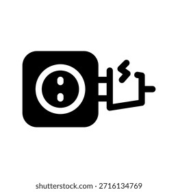Ilustración de diseño de símbolo de Vector de icono de enchufe