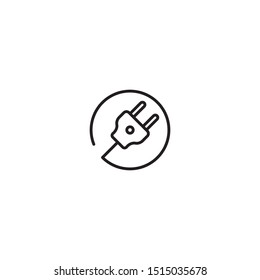 plug icon vector symbol template