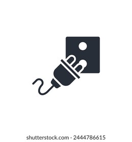 plug in icon. vector.Editable stroke.linear style sign for use web design,logo.Symbol illustration.