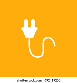 plug  icon white silhouette