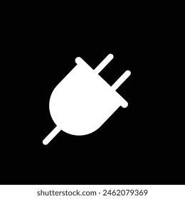 Plug Icon whitr color eps format