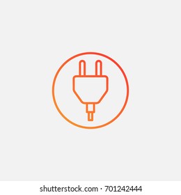 Plug icon.gradient illustration isolated vector sign symbol