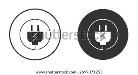 Plug icons collection. Filled flat icons